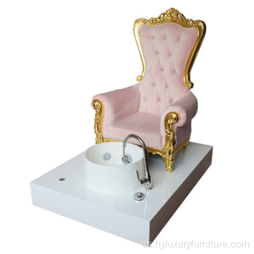 2021 silla de pedicura de spa de trono de lujo rosa portátil sin tuberías con masaje
